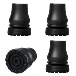 Sliverdew 4Pcs Cane Tips 3/4 Inch Heavy Duty Rubber Cane Tips, Anti Slip TPR Replacement Rubber Tips for Canes, Walking Sticks, Hiking Stick, Seniors Crutches