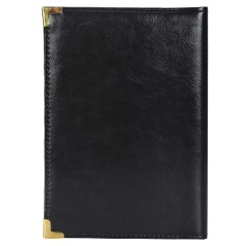 FUTURE X A5 Bill Folder for Restaurant and Hotel with Card and Receipt Holder, Business File Folder, Document Holder, Portfolio/Organizer/Planner (Pack of 6)_A, Black