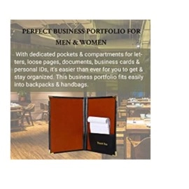 FUTURE X A5 Bill Folder for Restaurant and Hotel with Card and Receipt Holder, Business File Folder, Document Holder, Portfolio/Organizer/Planner (Pack of 6)_A, Black