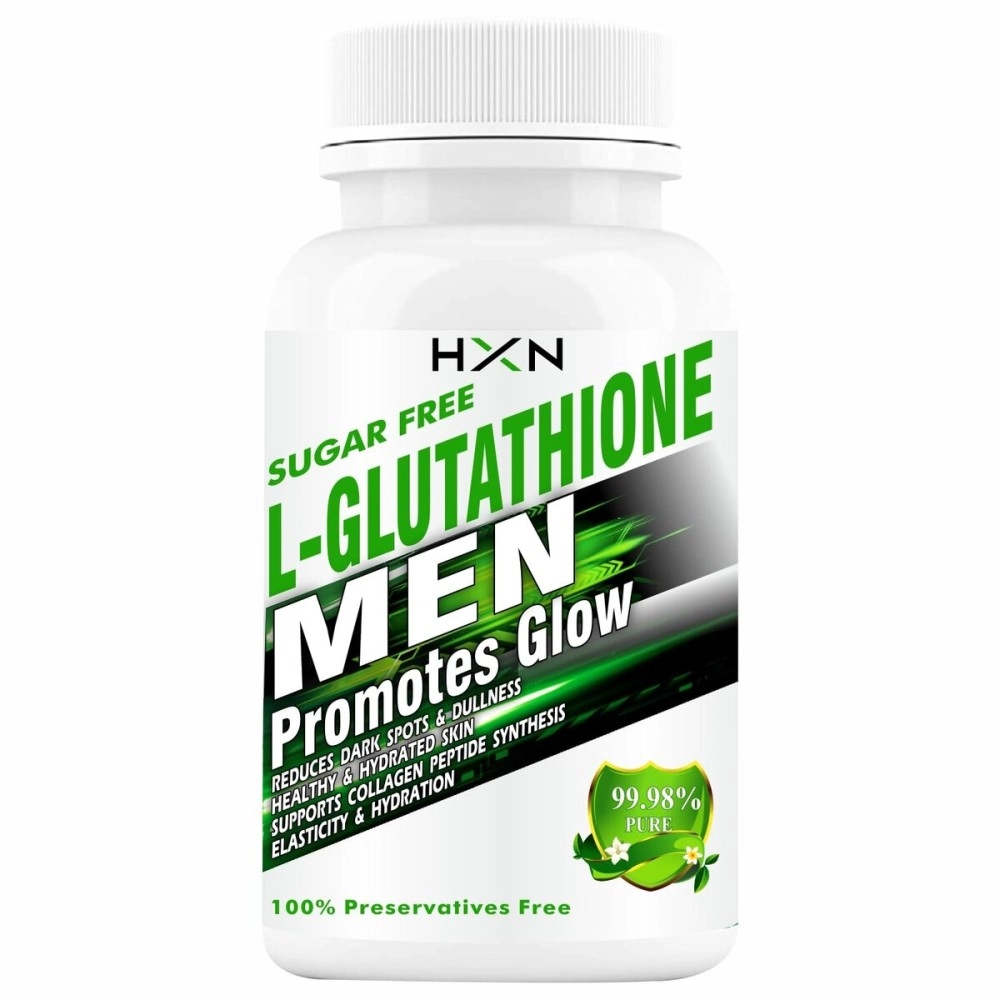 HXN Glutathione Tablets 1000mg With L-Glutathione, Vitamin C, E, Hyaluronic, Biotin, Collagen Builder Supplement To Support Healthy, Youthful Glow & Skin Whitening For Men-60 (No Capsule Pack 1)