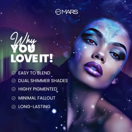 MARS Northern Lights In A Pan Powder Eyeshadow With Dual-Tone Shimmer Shades | Single Swipe Pigmentation | Easy To Blend (0.5Gm) (02-Norwegian Nights),Green