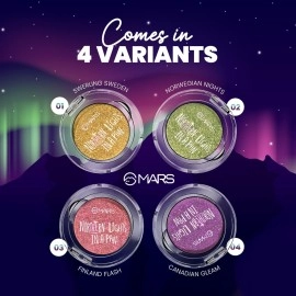 MARS Northern Lights In A Pan Powder Eyeshadow With Dual-Tone Shimmer Shades | Single Swipe Pigmentation | Easy To Blend (0.5Gm) (02-Norwegian Nights),Green