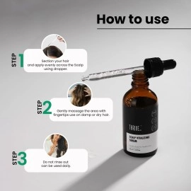 ThriveCo Scalp Vitalizing Serum, For Scalp Related Problems Like Dryness, Dandruff & Itchiness Provides Clean Scalp & Promotes Hair Growth 50Ml Transperant