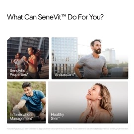 Decode Age Senolytic Activator SeneVit Blend of Fisetin, Apigenin For Immune Support | Healthy Ageing | Anti-Inflammatory | Cellular Health | Skin Health| Joint Health (30 Vegan Capsules)