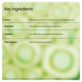 Decode Age Senolytic Activator SeneVit Blend of Fisetin, Apigenin For Immune Support | Healthy Ageing | Anti-Inflammatory | Cellular Health | Skin Health| Joint Health (30 Vegan Capsules)