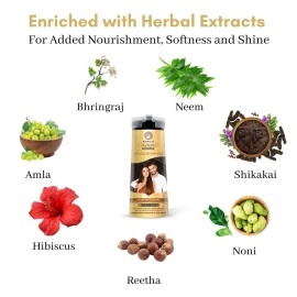 Kokila Hair Color Shampoo for Men & Women | No Ammonia - No Paraben | 10 Pair Free Gloves, Natural Black 400Ml