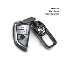 GREENWORLD Black Color Fob Key Heavy Duty Keychain Suitable for MG Hector/Astor/Glostor Car (BLACK)