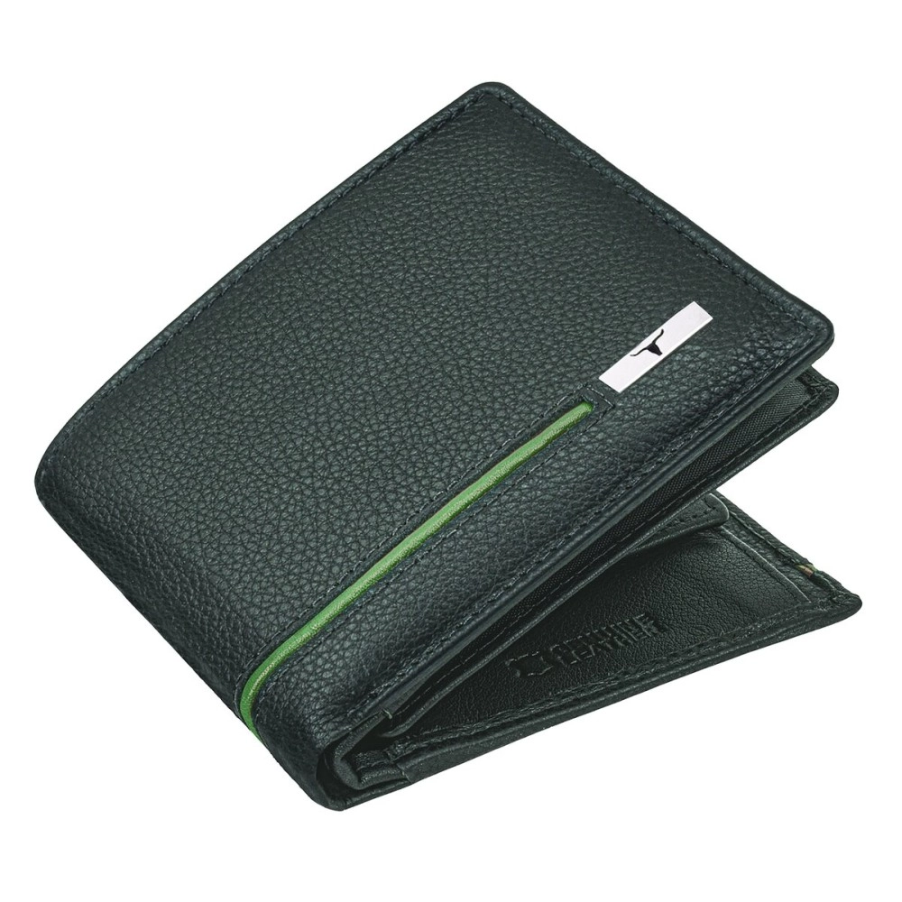 URBAN FOREST Stag Green/Light Green Leather Wallet for Men