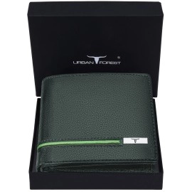 URBAN FOREST Stag Green/Light Green Leather Wallet for Men