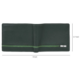 URBAN FOREST Stag Green/Light Green Leather Wallet for Men