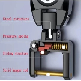 GREENWORLD Stainless Steel Black Color Fob Key Heavy Duty Keychain Suitable For Creata/Verna/Venue/I10/I20/And All Hyuan-Dai Model Car (Black)