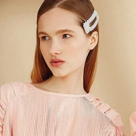 ANNACREATIONS 8 Piece Korean Style Pearl Metal Hair clips, Pearl Barrettes Hairpin for Women & Girls(Tic-Tak)