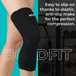 Boldfit Gym Knee Cap - Knee Support & Pain Relief Brace for Men & Women | Compression Sleeve for Joint Stability & Injury Prevention | Ideal for Workouts, Running & Arthritis - Size L