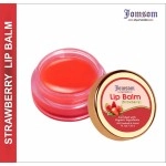 Jomsom Organic Strawberry Lip Balm for Soft and Naturally Pink Lips | SPF 30 & Vitamin C+E | Fades Lip Pigmentation | For Dark Lips | 12gm