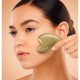Livronic Solar Powered Face gua sha (Kansa Gua sha) |Removes Face Fat & Double Chin | Reduces Puffiness | Uplifts & Tightens Skin | Adds Glow and Brightness |100% Pure Kansa (Pack of 1)
