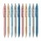 FLAIR Srx 0.7mm Retractable Ball Pen Box Pack | Triangular Body Design For Better Grip | Light Weight Refillable | Smooth Writing Experience | Vibrant Solid Body Colours | Blue Ink, Pack of 10 Pcs