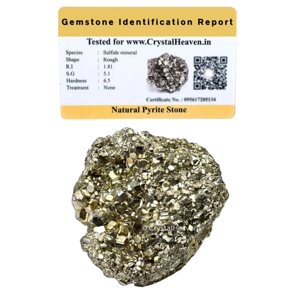 Pyrite Stone Original Cluster Samples - High Energy Natural Iron Pyrite Stone Gold Rock Reiki Crystal Used for Increased Willpower and Manifestation (180-250 Gram Pyrite Stone)