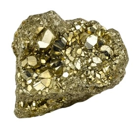 Pyrite Stone Original Cluster Samples - High Energy Natural Iron Pyrite Stone Gold Rock Reiki Crystal Used for Increased Willpower and Manifestation (180-250 Gram Pyrite Stone)