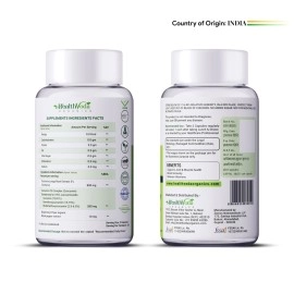 Health Veda Organics Curcumin C3 + Bioperine Supplements, 1310 Mg | 60 Veg Capsules | Supports Joint & Muscle Health | Better Absorption | Boost Immunity | For Men & Women