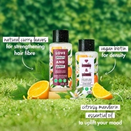 Love Beauty And Planet & Curry Leaves|| Biotin & Mandarin Paraben & Sulfate Free Shampoo for long & strong hair|| 200ml