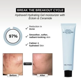 The Formularx Hydra Veil Barrier Care Gel Moisturizer with Ceramide,Hyaluronic Acid,& Ectoin for Oily,Acne & Fungal Acne Prone Skin|Oil Free,Non-comedogenic,Sensitive Skin Friendly|For Women & Men|50g