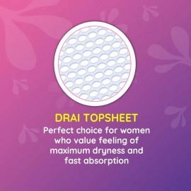 Bella Ultra Night Drai Pads Women|Sanitary Napkins|Drai Topsheet|31,5 Cm Long| Wings|Breathable|Lock Gel System|Green Edge System|Fast Absorption|For Rash Free Period|Size Xxl|Pack Of 1|14 Pcs