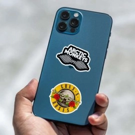 CodersParadise Pack of 52 - Classic Rock Band Vinyl Stickers for Laptop, Journal, Guitar, Mobile Phone - Waterproof Residue Free Stickers.