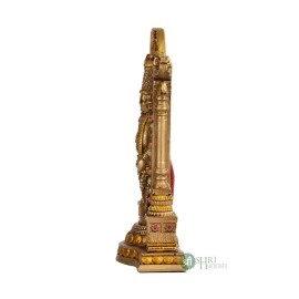 INDICAST 8 Tirupati Balaji Fine Metal Finish Idol Decorative Showpiece Handcrafted Tirupati Balaji Murti For Home Office And Gifting Purpose Sculpture, Golden, Pack of 1