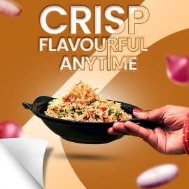 Kings Birista Fried Onion, Crispy Onions Fried with Sunflower Oil, Hygienically Processed, Cooking, Long Shelf Life, for Indian Curries, Gravies, Biryani & Noodles (50gm, Pack of 2)