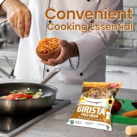 Kings Birista Fried Onion, Crispy Onions Fried with Sunflower Oil, Hygienically Processed, Cooking, Long Shelf Life, for Indian Curries, Gravies, Biryani & Noodles (50gm, Pack of 2)