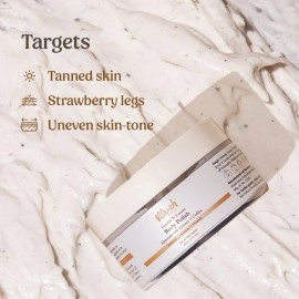 Vilvah Store Cookie N Cream Body Polish | Exfoliating Coffee Body Scrub | Moisturizing Shea Butter & Almond Milk Extract | Moisturizes & Brightens Skin | Sulphate Free | for Men & Women | 200gm