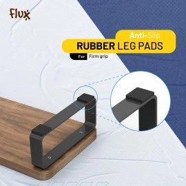 flux Monitor Stand Wooden | Monitor Stand Riser | PC Stand For Desktop Table | , Non Slip, Material: Particle Board & Metal size- (59.5 cm x 20cm x 12cm) Shelf (Walnut brown)