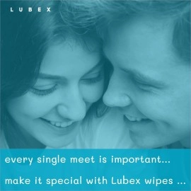 LUBex Safe Feminine cleansing wipes Pre/Post intimacy cleaning made with natural Aloe Vera, Tea Tree & Vitamin E - 25 count (individual pack)