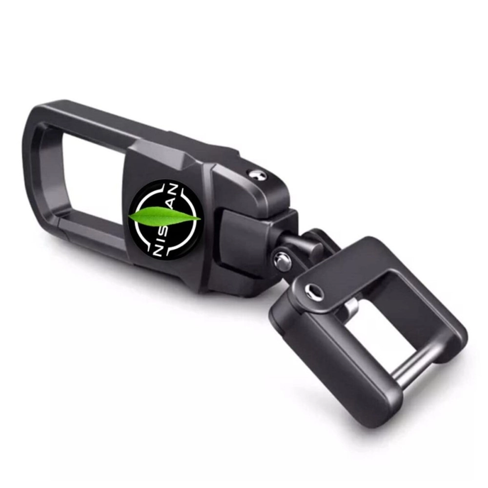 Greenworld black Color Car Key Fob Key Chain Heavy Duty Keychain for Niss-an Magnite/Kicks And All Niss-an Model With New Niss-an Logo (Black) | Metal