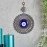 BLUE BEADS Evil Eye Hanging/Door Hanging Prevent Bad Energy Bring Wealth Fortune Coloured Glaze Alloy Evil Eye Hanging Ornament,Evil Eye Decor,Evil Eye Car Ornament (Sun Design)
