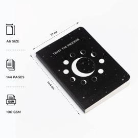 Factor Notes Trust The Process 100 GSM 144 Pages Ruled Pocket Notebook, A6 Size