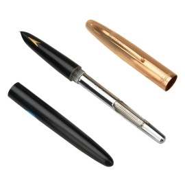 GOLD LEAF Hero Pen 329 Model Original Fountain Ink Pen Iridium Nib Gold Cap Black Fountain Pen