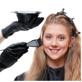 URBANMAC Fruit Vinegar Hair Color Black Gel With Dye Brush and Mixing Bowl Hair Colouring Kit