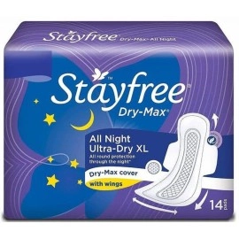 STAYFREE best Dry-Max All Night Ultra-Dry With Wings - XL (14 +14 +14 +14 Sanitary Pads) Sanitary Pad (Pack of 56)
