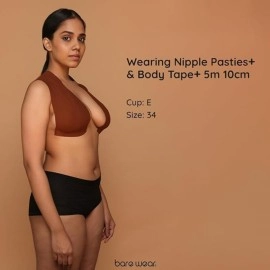 bare wear Body Tape Plus Waterproof & Sweat-Proof Body Tape Roll Safe to Use Directly on Skin Breast Lifting Tape - 5m 10cm (Skin)