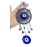 ARTISKRITI Evil Eye Hanging for Home Entrance Door Decoration, Nazar Battu for Home Protection, Good Luck Charm and Prosperity, Big Size (Blue and Silver)