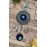 ARTISKRITI Evil Eye Hanging for Home Entrance Door Decoration, Nazar Battu for Home Protection, Good Luck Charm and Prosperity, Big Size (Blue and Silver)