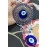 ARTISKRITI Evil Eye Hanging for Home Entrance Door Decoration, Nazar Battu for Home Protection, Good Luck Charm and Prosperity, Big Size (Blue and Silver)