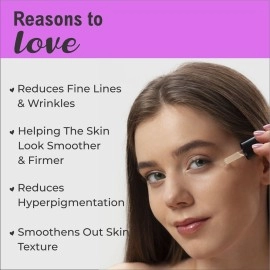 Luvyh Retinol Face Serum with Bakuchiol, Reduces Fine Lines & Wrinkles, Promotes Cell Turnover for Youthful, Smooth Skin, 100% Vegan & Fragrance-Free 30 ML