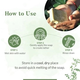 HAAPPY HERBS - BEAUTIFUL NATURALLY The Mint Magic Luxury Bathing Soap Bar Handmade -100Gms