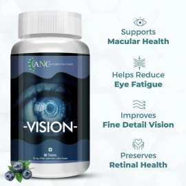 ANC Vision Eye Vitamins good for Eyes with Lutein & Zeaxanthin | Fights Low Eye Vision, Dry Eyes & Retina 90 Tablets