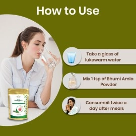 Vedikroots Bhumi Amla Powder/Churn - Organic And Pure Ingredient Extract For Healthy Liver Functioning And Digestive Strength | Enriched With Essential Nutrients (100 GM) (Pack of 1)