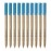FLAIR Woody 0.7mm Ball Pen Box Pack | Attractive Woody Design | Smooth Ink Flow System With Low-Viscosity Ink | Smudge Free Writing | Blue Ink, Pack of 10 Pens