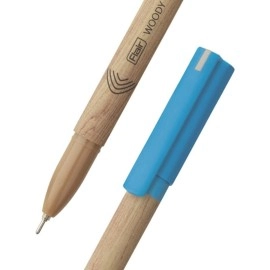 FLAIR Woody 0.7mm Ball Pen Box Pack | Attractive Woody Design | Smooth Ink Flow System With Low-Viscosity Ink | Smudge Free Writing | Blue Ink, Pack of 10 Pens