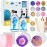 EVENS MORE DIY Resin 4 Inch Coaster Kit with 200Gm Crystal Clear and Glitter Round and Agate Mould